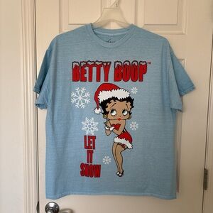 Betty Boop Baby Blue Christmas Tee
